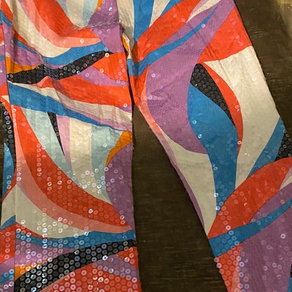 Colorful Abstract Boot Cut Pants - Picture 7 of 8